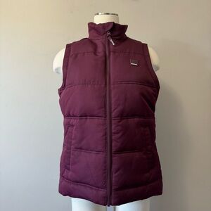 Bench Burgundy Puffed Insulated Vest SZ S